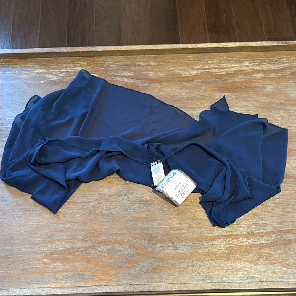 NWT SLNY Navy Sheer Shawl Size 1X/2X‎